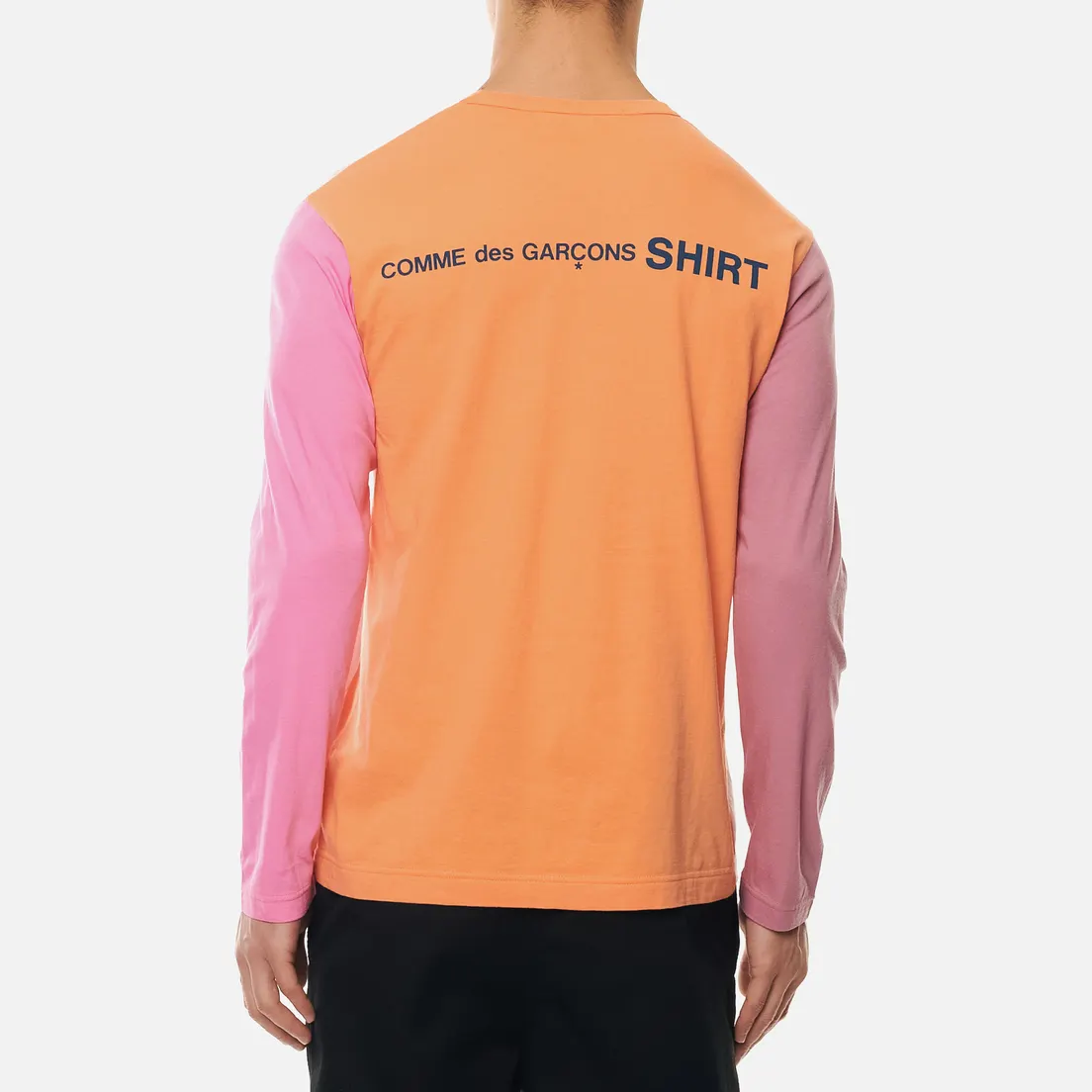 Comme des Garcons SHIRT Мужской лонгслив Color Block Crew Neck