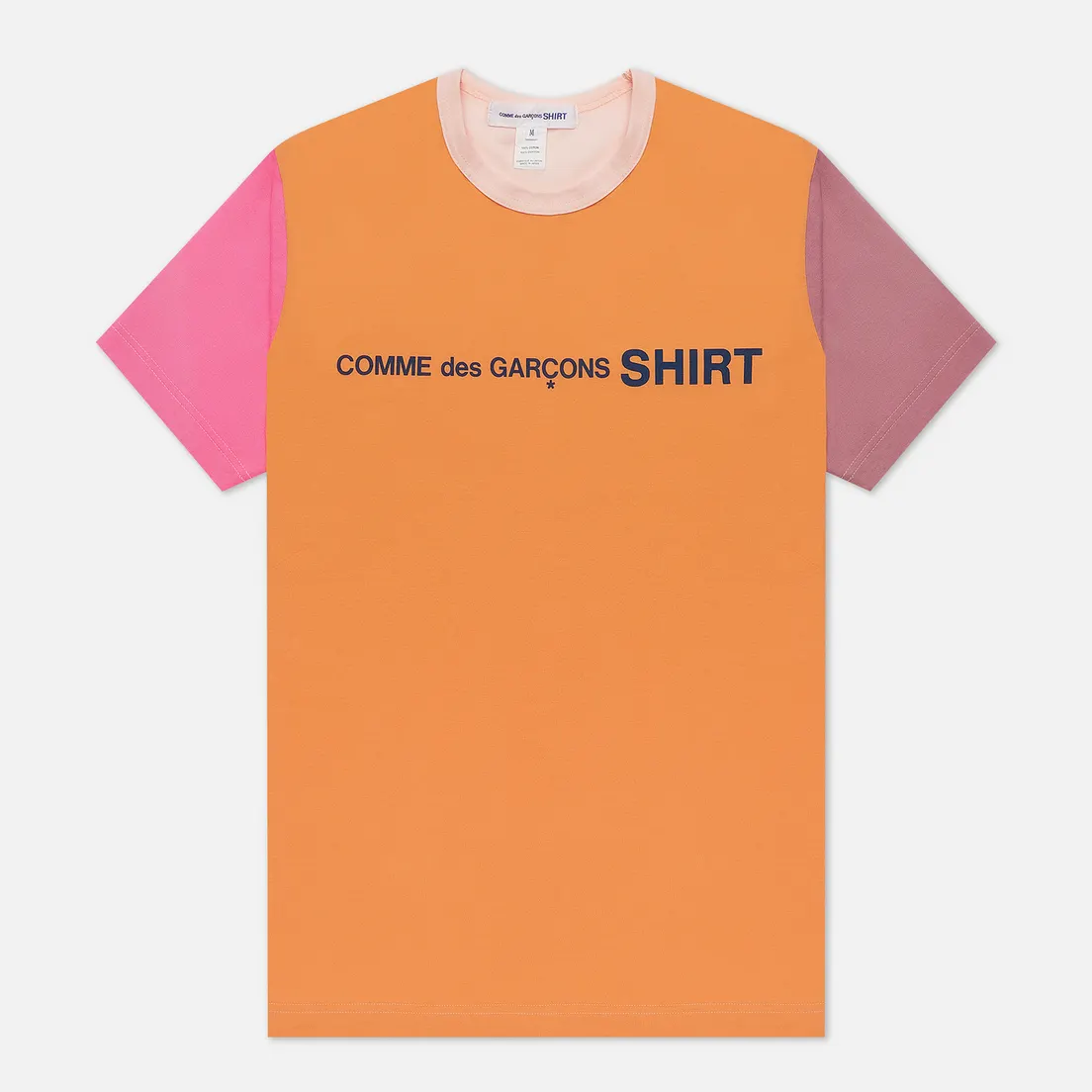 Comme des Garcons SHIRT Мужская футболка Color Block Crew Neck