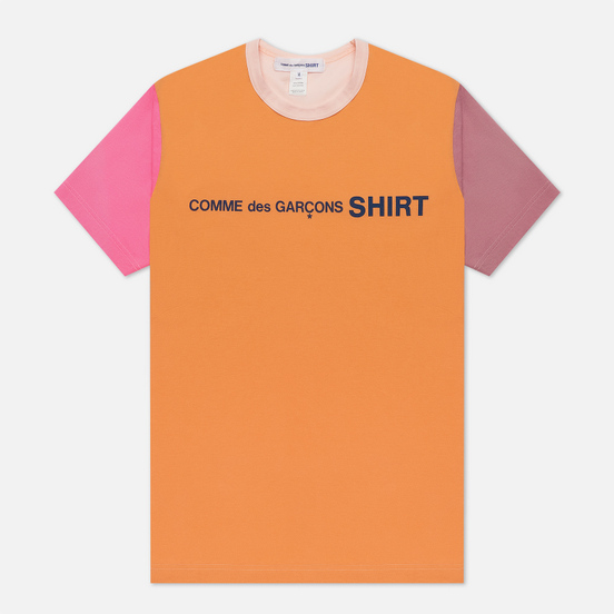 Мужская футболка Comme des Garcons SHIRT Color Block Crew Neck Light Pink/Mix