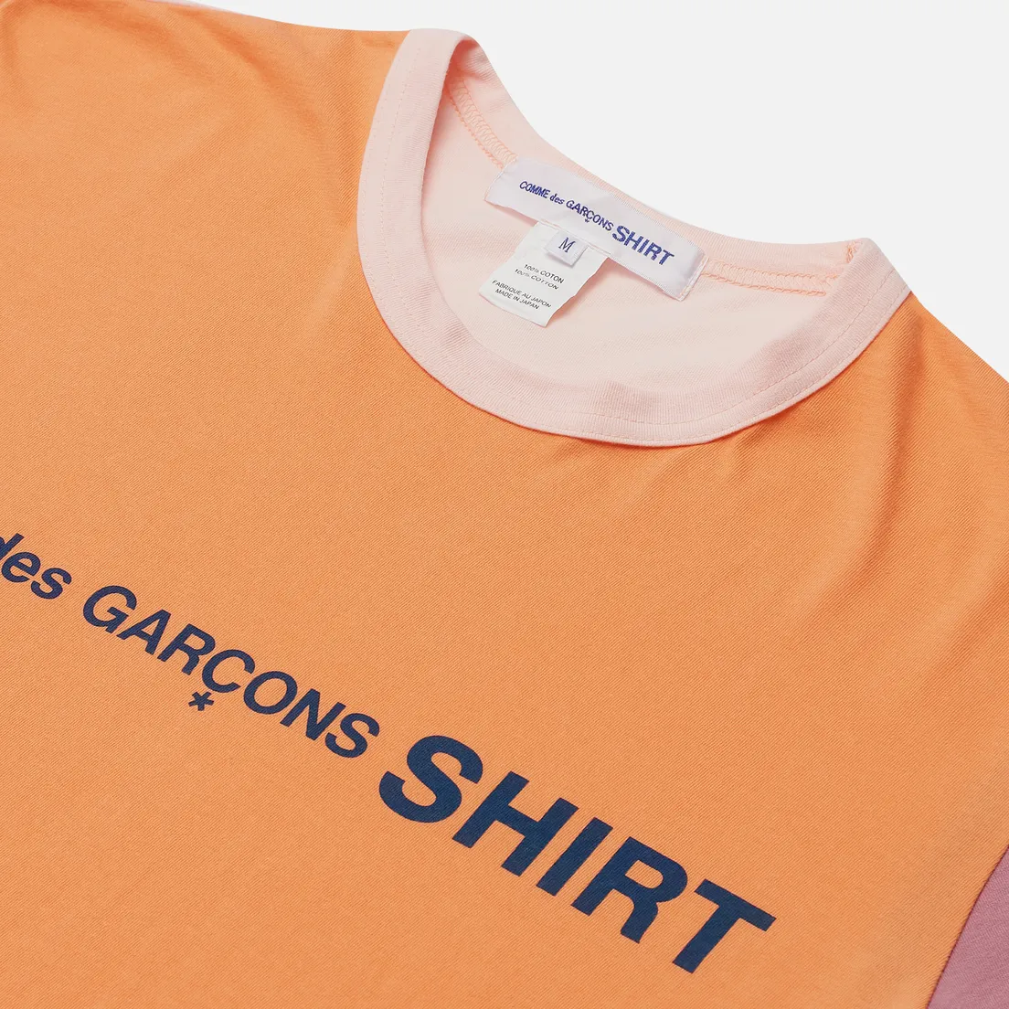 Comme des Garcons SHIRT Мужская футболка Color Block Crew Neck