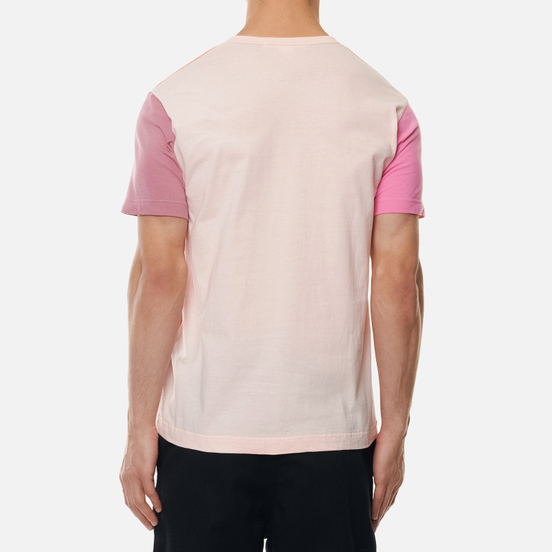 Мужская футболка Comme des Garcons SHIRT Color Block Crew Neck Light Pink/Mix