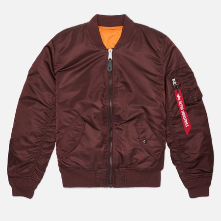 Женская куртка бомбер Alpha Industries MA-1, цвет коричневый, размер S