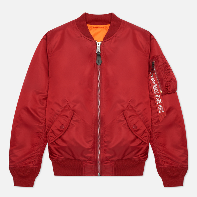 Женская куртка бомбер Alpha Industries, цвет бордовый, размер XS