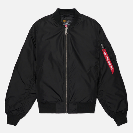 Женская куртка бомбер Alpha Industries MA-1 Relaxed Fit Flight Oxford, цвет чёрный, размер S