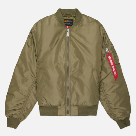 Женская куртка бомбер Alpha Industries MA-1 Relaxed Fit Flight Oxford, цвет оливковый, размер M