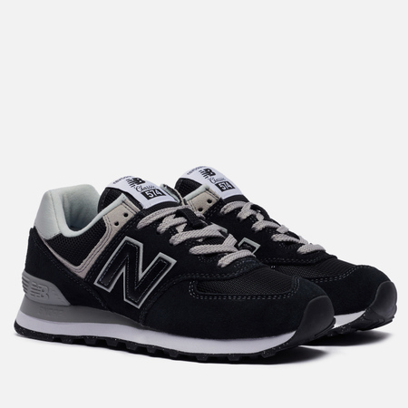 фото Женские кроссовки new balance wl574evb, цвет чёрный, размер 36 eu