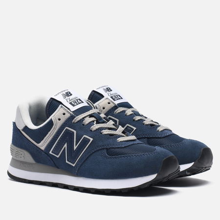 фото Женские кроссовки new balance wl574evn, цвет синий, размер 36 eu