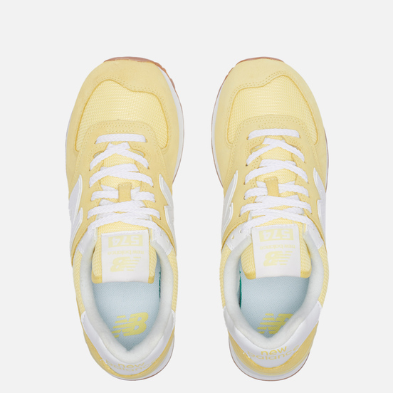 Женские кроссовки New Balance WL574PK2 Yellow/White