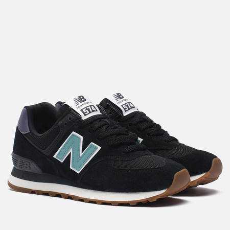 фото Женские кроссовки new balance wl574ra, цвет чёрный, размер 36 eu