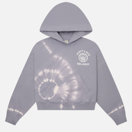 Женская толстовка Sporty & Rich Emblem Cropped Hoodie, цвет фиолетовый, размер M
