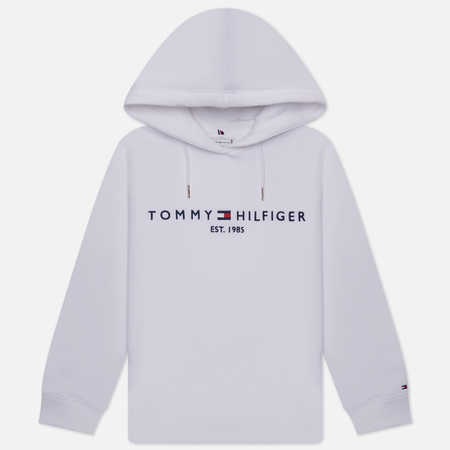 фото Женская толстовка tommy hilfiger heritage hilfiger hoodie, цвет белый, размер xs