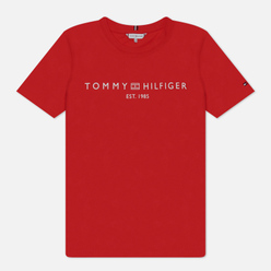 Tommy Hilfiger Женская футболка Signature Logo Flag Embroidery