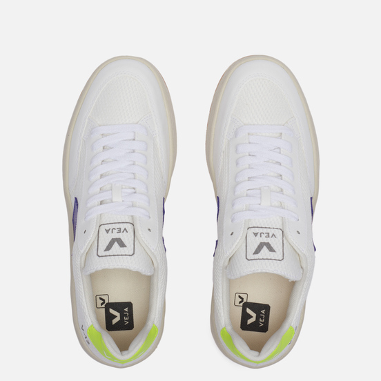 Женские кроссовки VEJA V-12 B-Mesh White/Purple/Jaune Fluo