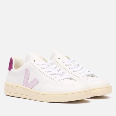 Женские кроссовки VEJA V-12 Leather, цвет белый, размер 37 EU