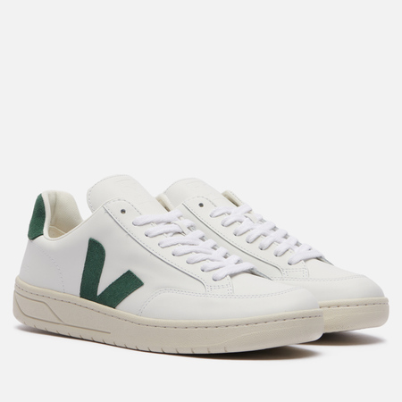 Мужские кроссовки VEJA V-12 Leather, цвет белый, размер 42 EU