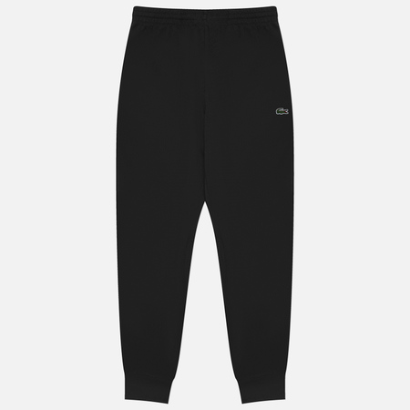 Мужские брюки Lacoste Slim Fit Fleece Joggers, цвет чёрный, размер XXL