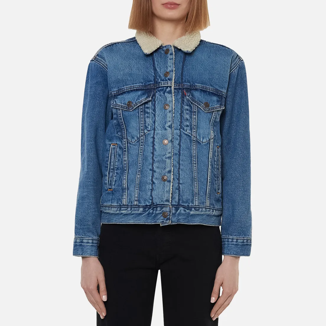 Levi's Женская джинсовая куртка Sherpa Trucker