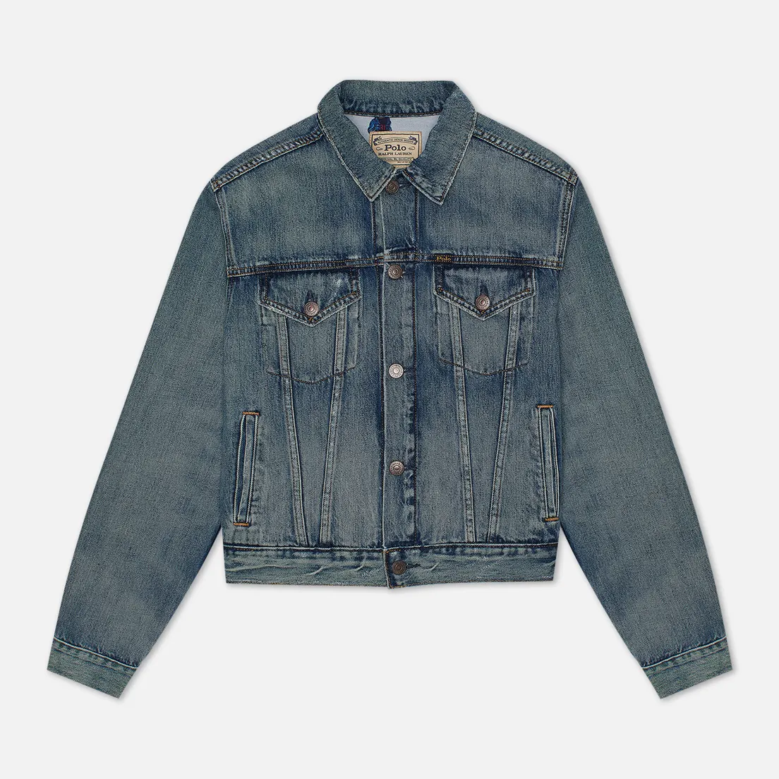 Polo Ralph Lauren Женская джинсовая куртка Bear Trucker Storms Wash