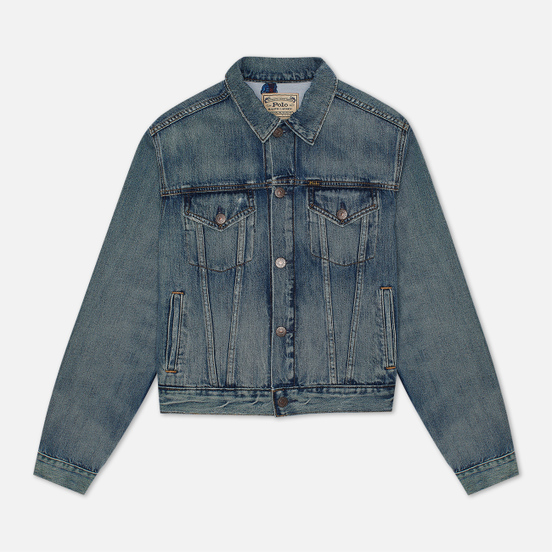 Женская джинсовая куртка Polo Ralph Lauren Bear Trucker Storms Wash Medium Indigo