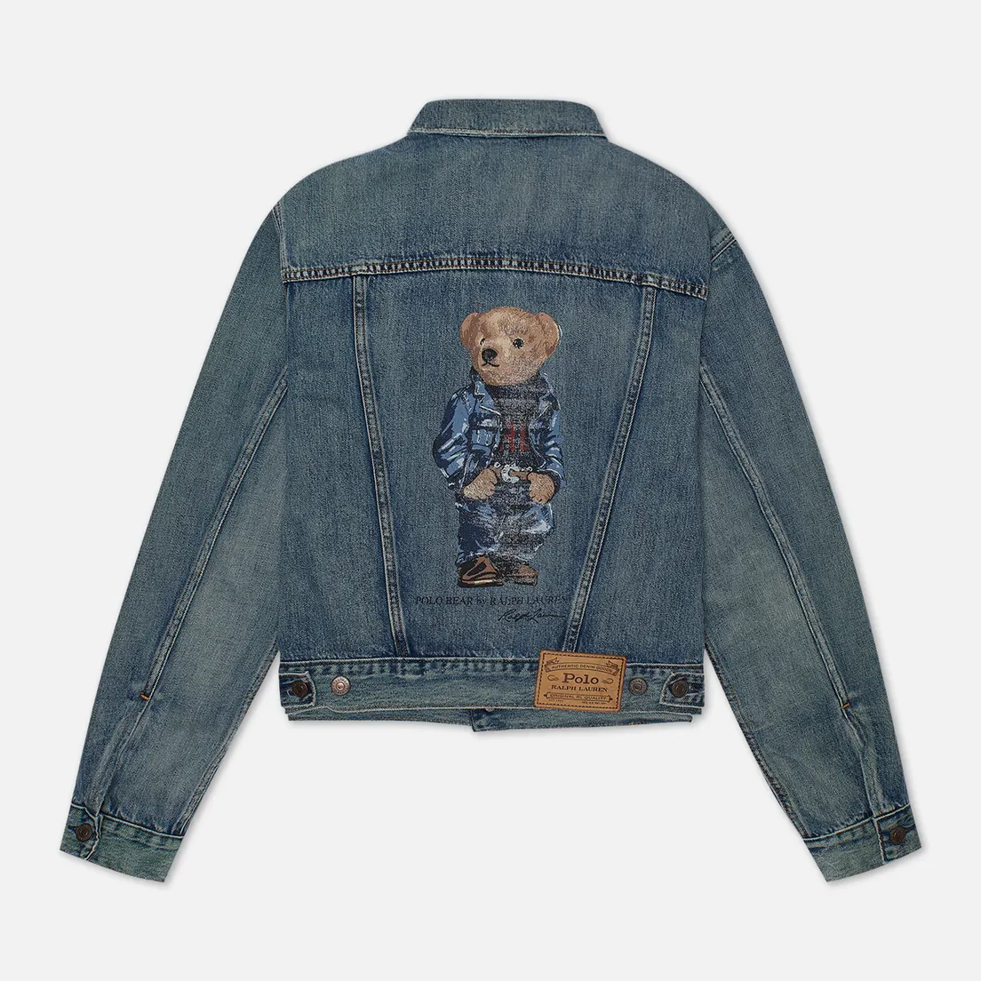 Polo Ralph Lauren Женская джинсовая куртка Bear Trucker Storms Wash