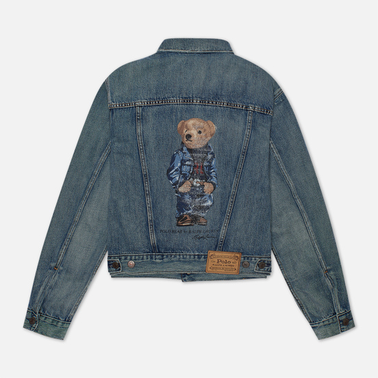 Женская джинсовая куртка Polo Ralph Lauren Bear Trucker Storms Wash Medium Indigo