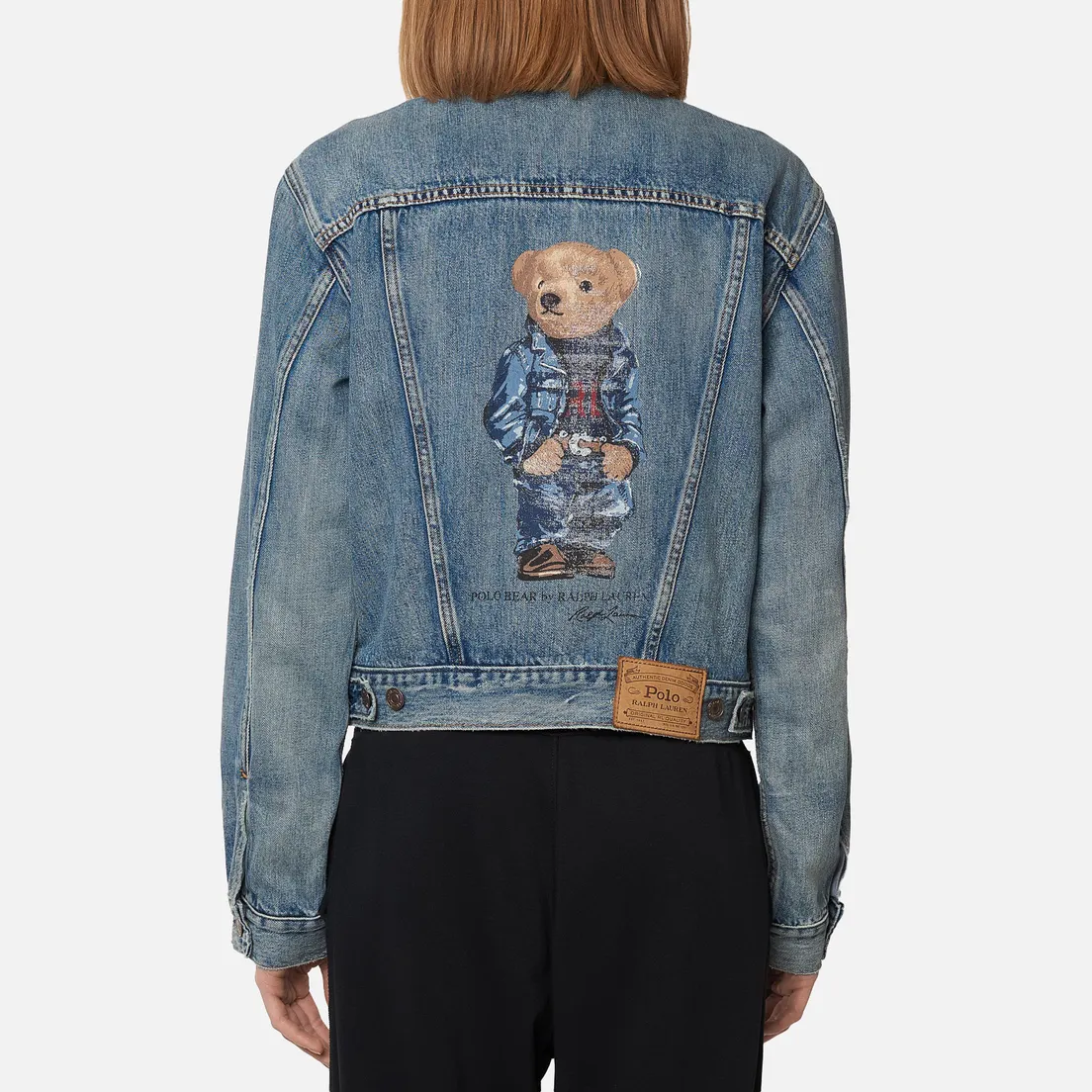 Polo Ralph Lauren Женская джинсовая куртка Bear Trucker Storms Wash