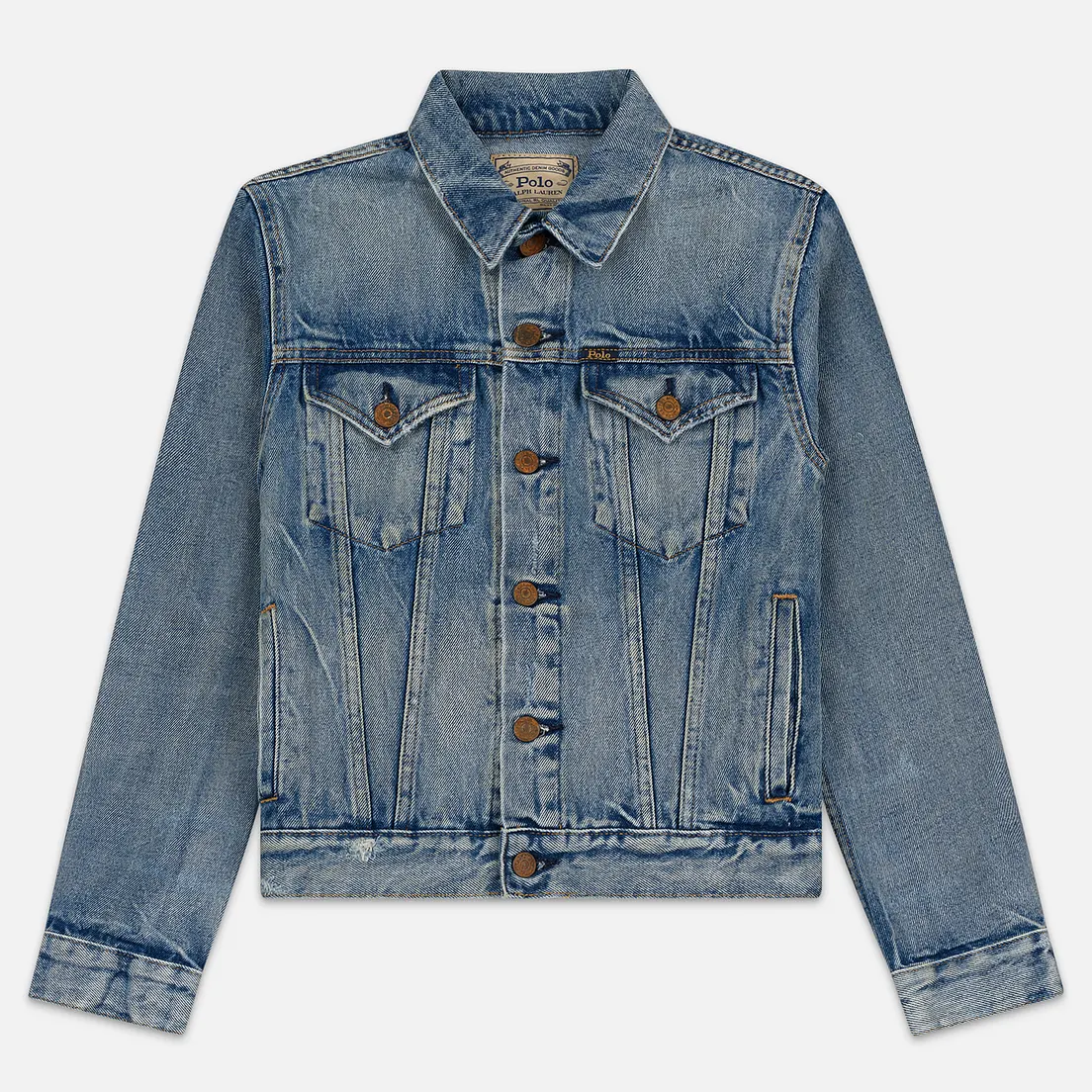 Polo Ralph Lauren Женская джинсовая куртка Denim Trucker 13.5 Oz Fontaine Wash