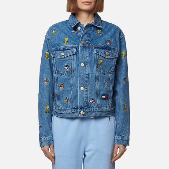 Женская джинсовая куртка Tommy Jeans x Looney Tunes Denim Light Blue Wash