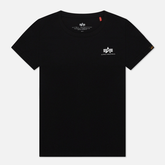 Женская футболка Alpha Industries Basic T Small Logo Black