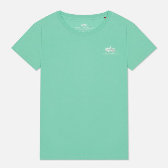 Женская футболка Alpha Industries Basic T Small Logo Pastel Mint