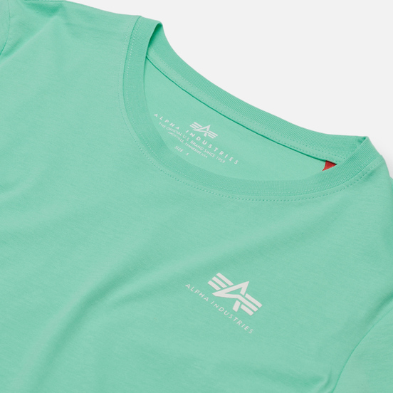 Женская футболка Alpha Industries Basic T Small Logo Pastel Mint