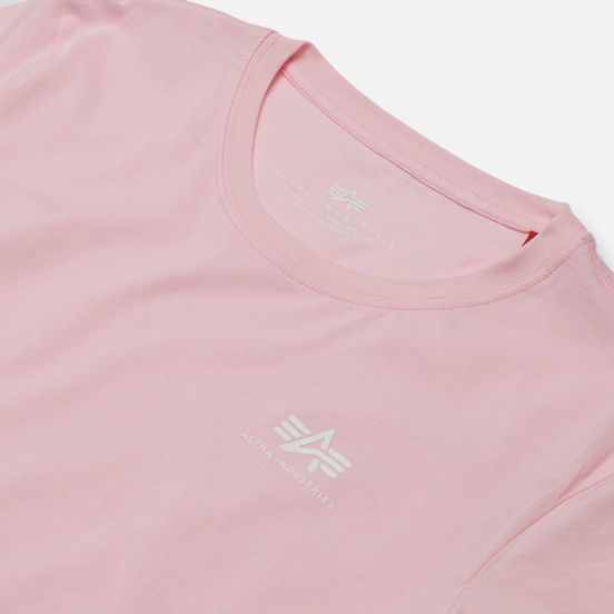 Женская футболка Alpha Industries Basic T Small Logo Pastel Pink
