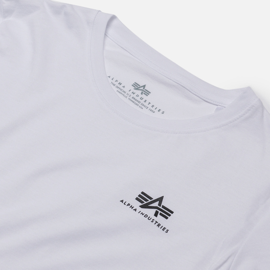 Женская футболка Alpha Industries Basic T Small Logo White