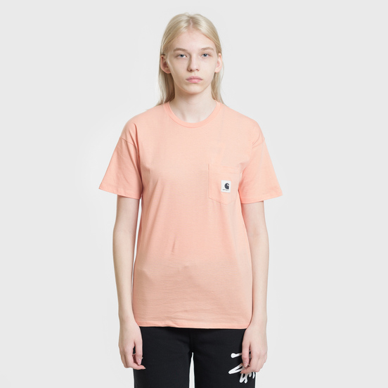Женская футболка Carhartt WIP W' Carrie Pocket Peach/Ash Heather