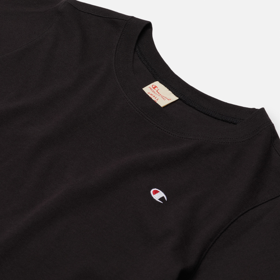 Женская футболка Champion Reverse Weave C Logo Crew Neck Cropped Black