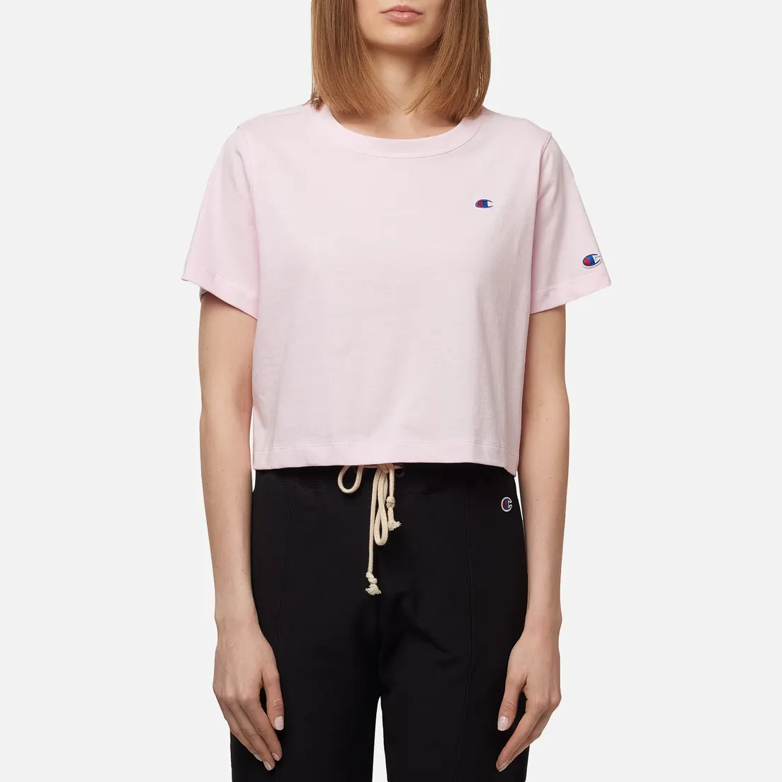 Champion Reverse Weave Женская футболка C Logo Crew Neck Cropped