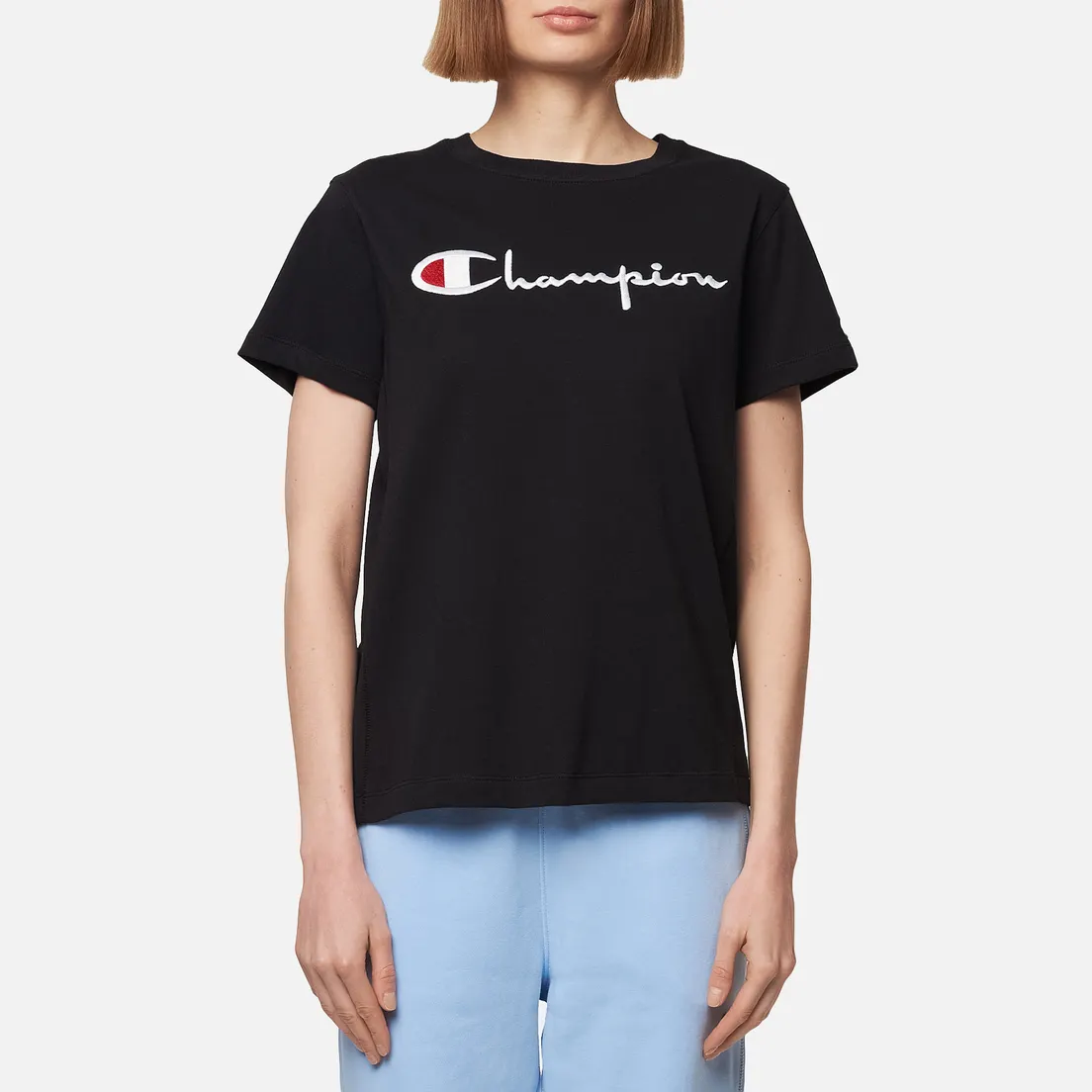 Champion Reverse Weave Женская футболка Script Logo Crew Neck
