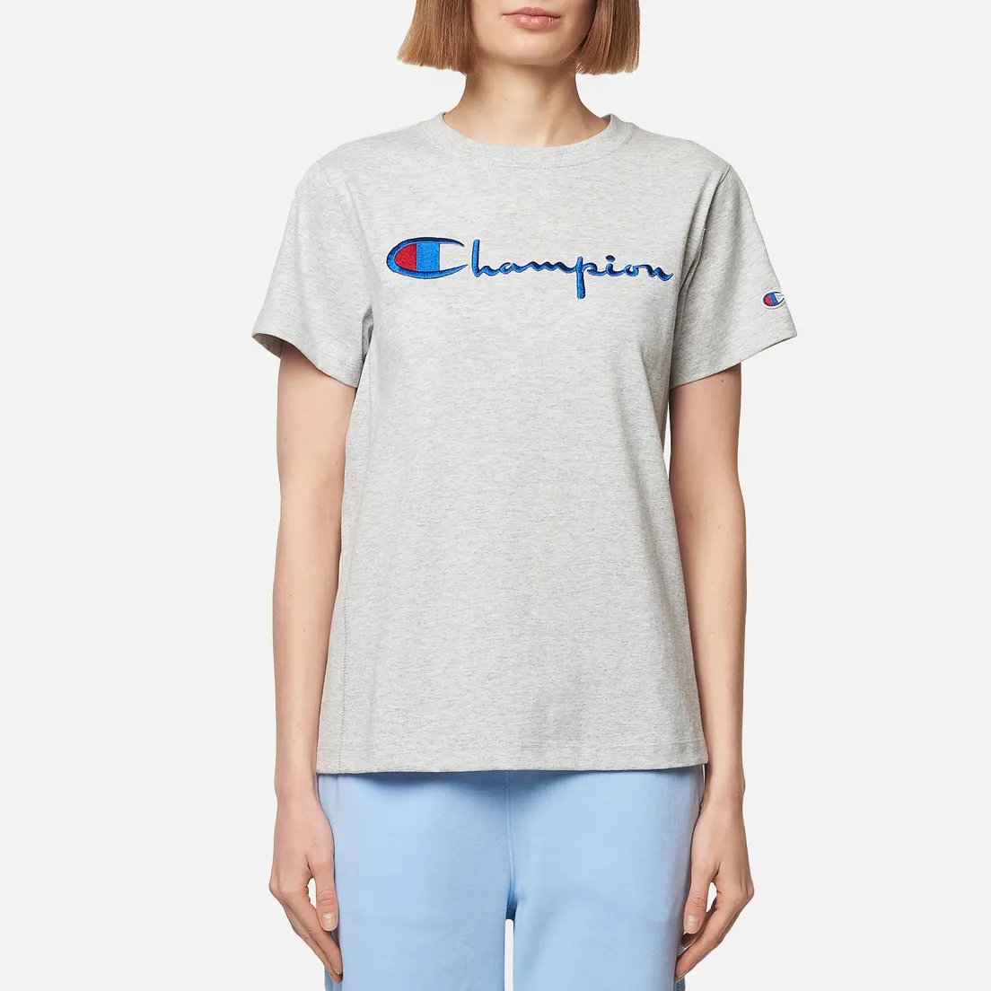 Champion Reverse Weave Женская футболка Script Logo Crew Neck