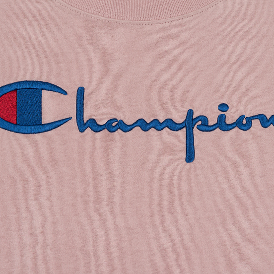 Женская футболка Champion Reverse Weave Script Logo Crew Neck Pale Mauve