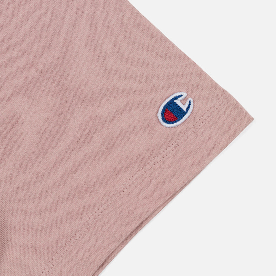 Женская футболка Champion Reverse Weave Script Logo Crew Neck Pale Mauve