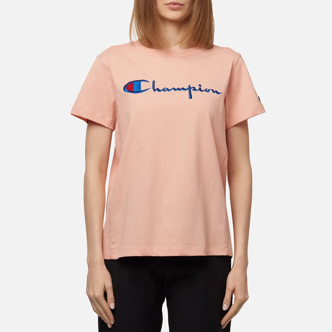 Champion Reverse Weave Женская футболка Script Logo Crew Neck