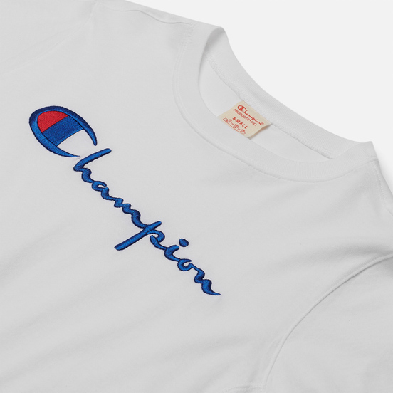 Женская футболка Champion Reverse Weave Script Logo Crew Neck White