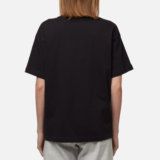 Женская футболка Champion Reverse Weave Script Logo Embroidery Maxi Black
