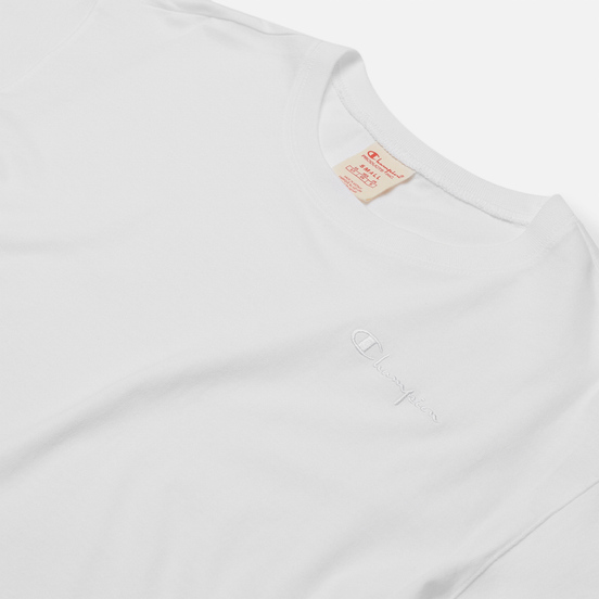 Женская футболка Champion Reverse Weave Script Logo Embroidery Maxi White