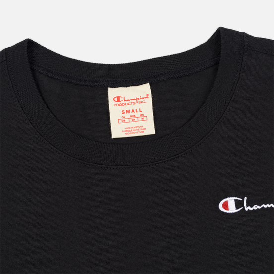 Женская футболка Champion Reverse Weave Small Script Crew Neck Black