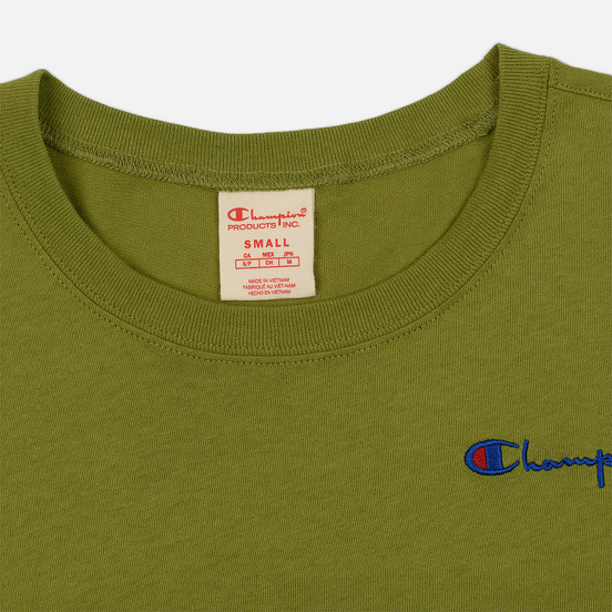 Женская футболка Champion Reverse Weave Small Script Crew Neck Guacamole