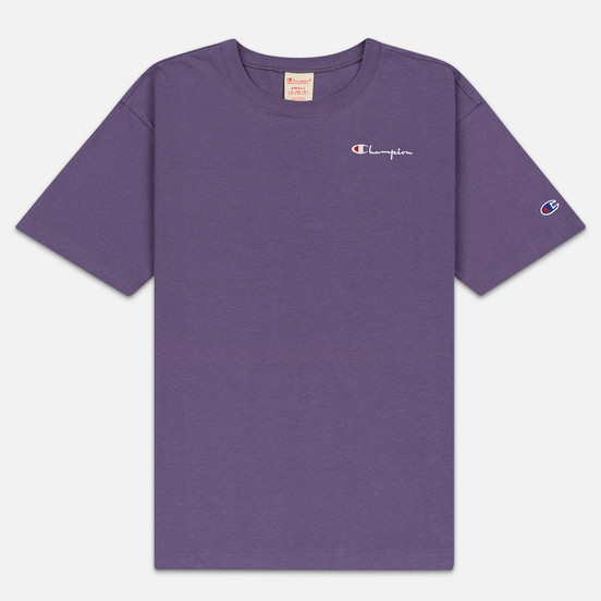 Женская футболка Champion Reverse Weave Small Script Crew Neck Mulled Grape