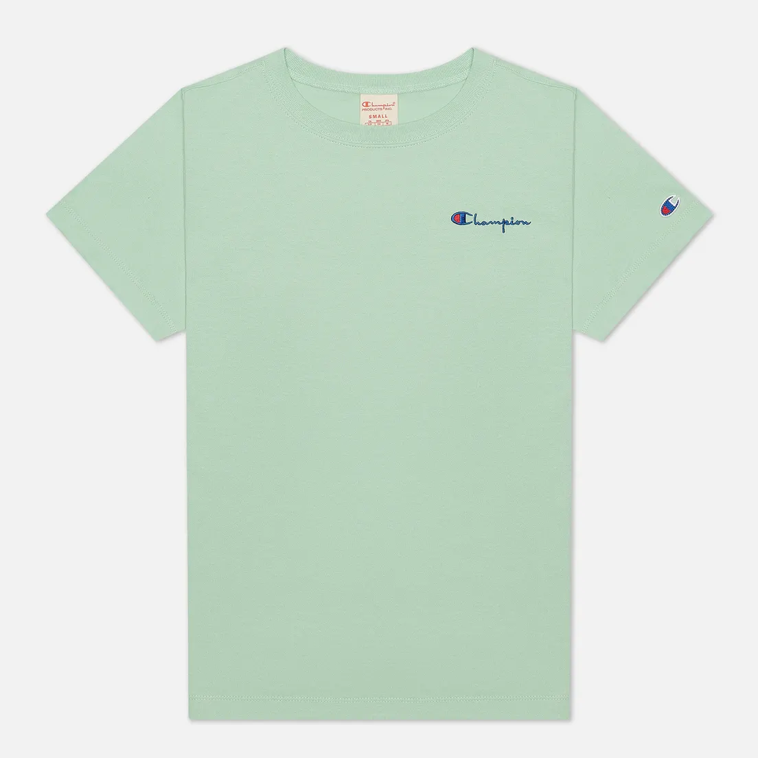 Champion Reverse Weave Женская футболка Small Script & Logo Sleeve Crew Neck