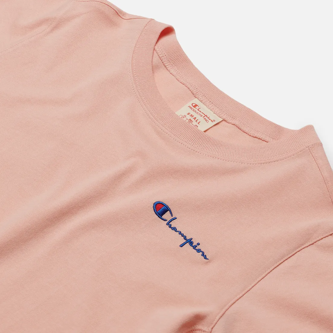 Champion Reverse Weave Женская футболка Small Script & Logo Sleeve Crew Neck