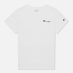 Женская футболка Champion Reverse Weave Small Script & Logo Sleeve Crew Neck White